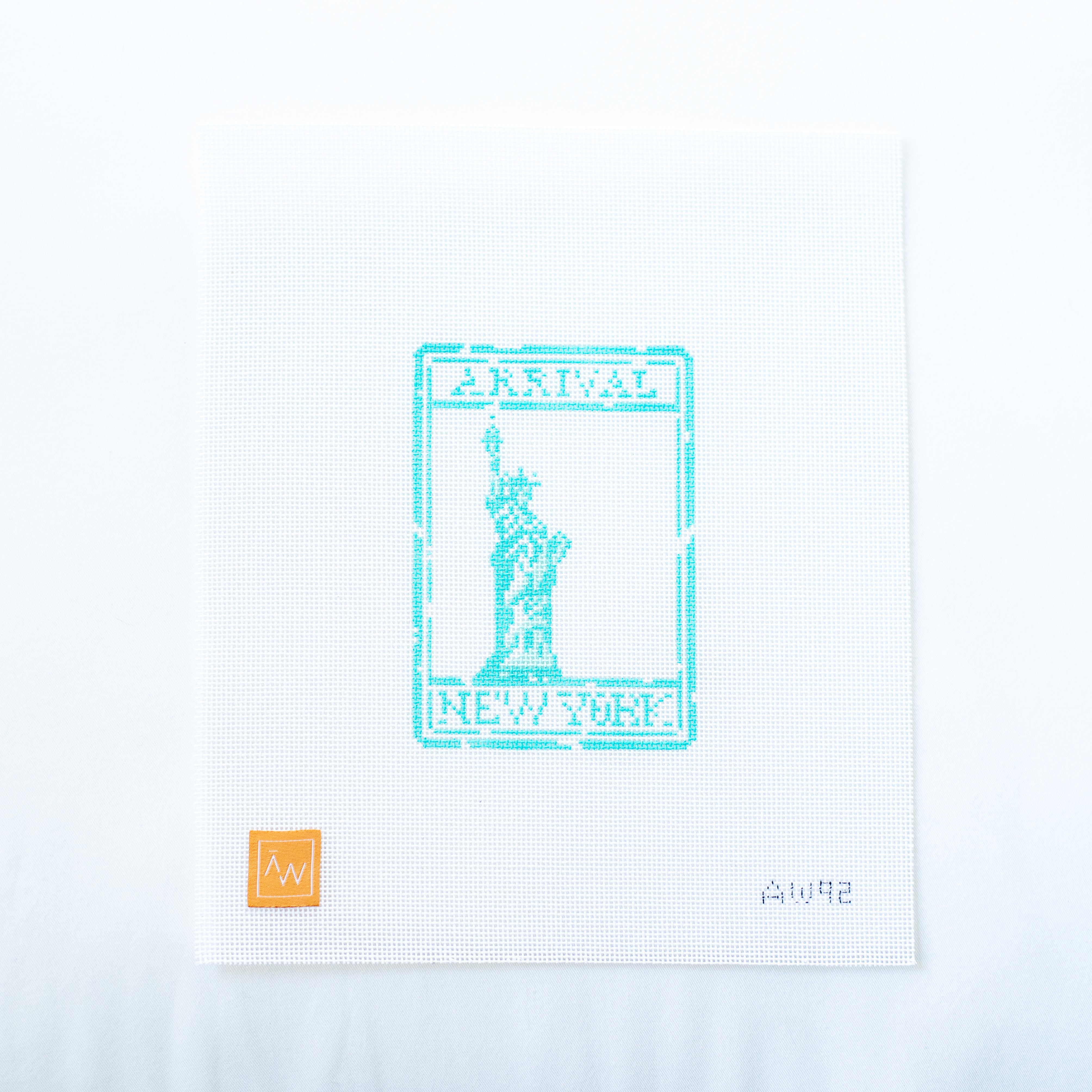 New York City NYC Passport Stamp Needlepoint Canvas | Audrey Wu